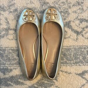Tory Burch Light Gold Flats- size 6.5